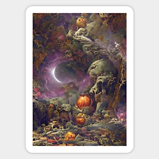 HALLOWEEN IN THE ENCHANTED FOREST Sticker